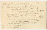 Elliot G. Vaughan Bill for Services as a Clerk in the Office of the Secretary of State