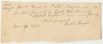 Voucher No. 8: Receipt from James Irish to Nathaniel Haynes for Auction Advertising