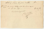Voucher No. 34 from James Irish to John Webber for Settling with the Land Agent