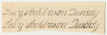 Handwriting Samples from Deacon Sockbason