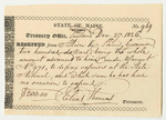 Treasury Office Receipt from Governor Albion K. Parris, for the Monies Advanced to Him to Defray Expenses at the State Arsenal