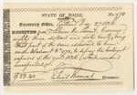 Treasury Office Receipt from Governor Albion K. Parris, for Part of the Sum Advanced to Him to Defray the Contingent Expenses of the Year 1826