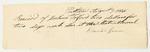 Edmund Green Bill for Labor at State Arsenal