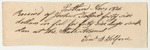 Timothy B. Tolford Bill for Labor at State Arsenal