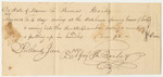 Thomas Bailey Receipt for Services at the State House