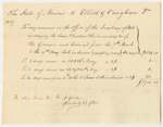 Elliot G. Vaughan Bill for Work as Clerk in the Office of the Secretary of State