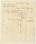Thomas P. Cushing's Letter and Invoice for Samuel F. Hussey for Blankets and Cloths for the Penobscot Tribe of Indians
