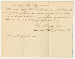 Certification of Selectmen of Falmouth for Withrop Morrill's Application to the American Asylum for the Deaf and Sumb