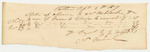 N. Babcock's Bill for Horse and Chaise to the State Arsenal