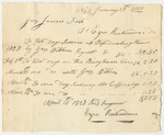 Voucher No. 22: Ezra Richardson's Account with James Irish, Land Agent