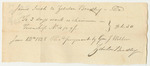 Voucher No. 24: Receipt from James Irish to Zebulon Bradley for Work as Chairman in Township No. 4