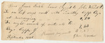 Voucher No. 26: Receipt from James Irish to John Wood for Work with Timothy Copp at Surveying