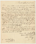 Communication from William King to Amos Nichols, Relating to Warrants in Favor of William King, Commissioner of Public Buildings