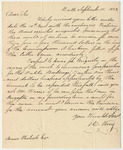 Communication from William King to Amos Nichols, Relating to Warrants in Favor of William King, Commissioner of Public Buildings