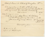 Elliot G. Vaughan's Bill for Work as Clerk in the Secretary's Office