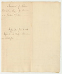 Account of Oliver Herrick, Esq., for Services as Land Agent