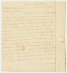 Letter from Deacon Sockbason to Governor Parris Regarding the Petition for the Removal of Peter Goulding as Agent