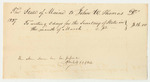 John W. Thomas Bill for Work as Clerk for the Secretary of State
