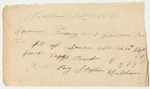 Stephen Hutchinson's Bill for Freight for Samuel F. Hussey