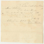 Nathan Winston's Bill for Powder for Samuel F. Hussey