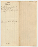 Report 1026: Report on the Communication of Col. Samuel H. King, Concerning an Appointment of Captain for the South Company in Norway