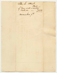 File No. 6 from the Account of William King: Bills for Work at the State Lot and for Tools