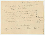 Abraham Lunt's Bill for Ploughing on New Land on Indian Islands