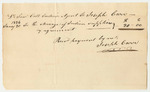 Joseph Carr's Bill for Stowage of Indian Supplies