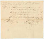 Thomas Bartlett Bill for Delivering Supplies to Penobscot Tribe of Indians