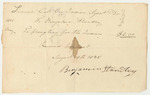 Benjamin Standley Bill for Ploughing for the Penobscot Tribe of Indians