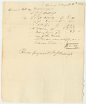 Samuel Call's Bill from J & J Wadleigh for Food and Drinks
