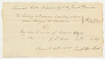 Jacob Dunbar's Bill for Hauling Four Indians and Sundry Articles from Bangor to Old Town