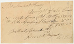Receipts for the Account of Samuel F. Hussey, One of the Agents of the Penobscot Tribe of Indians