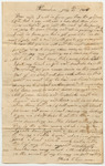 Letter from Jacob Cobb to His Wife, Patience Cobb, Relating to His Pardon and Condition in Prison