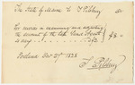Bill for Timothy Pilsbury, for Work Examining the Account of the Late Land Agent