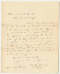 Letter from C.S. Daveis to the Committee of the Council, Regarding His Account