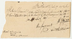 Receipt for Boarding Two Penobscot Indian Chiefs