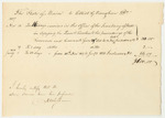 Elliot G. Vaughan Bill for Work as Clerk in the Office of the Secretary of State