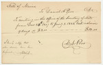 Daniel A. Poor Bill for Work as Clerk in the Office of the Secretary of State