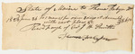 Receipt for Thomas Fabyn for Work on the Fence at the State Arsenal