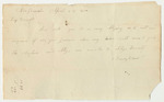 Letter from Nancy E. Rowe, to Col. Joseph E. Foxcroft, Asking When She Will Go to the Asylum in Hartford