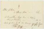 Receipt for Frederic Mellen for Copying Plans of the State House