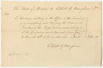 Account of Elliot G. Vaughan, for Services as Engrossing Clerk in the Office of the Secretary of State