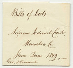 General Bill of Costs, Court of Common Pleas, April Term 1829