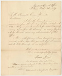 Letter from Samuel Cony, Esq., in Relation to His Account as Acting Quartermaster General