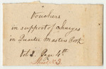 Vouchers for Sheet No. 3 of the Account of Samuel Cony, Esq., Acting Quartermaster General