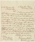 Letter from William Justin, Warden of the Massachusetts Prison, in Relation to Enoch Furbush