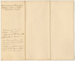 Communication from William Vance, Esq., in Relation to the Baring to Houlton Road
