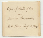 Copies of Gaolers Bills of Costs in Criminal Prosecutions, Kennebec Court of Common Pleas, August Term 1829