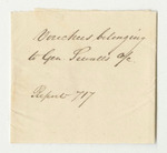 Vouchers Belonging to General Joseph Sewall's Account, in Executive Council Report 717